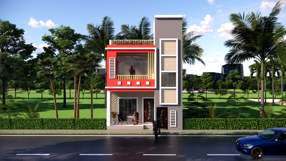 20x45 Feet House Design For Rent Purpose With Parking Complete Details